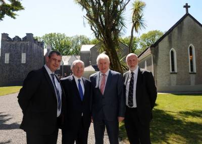 Minister of State at the Department of Transport, Tourism and Sport Michael Ring with Senator Tom Sheahan, John McMahon, OPW Commissioner and Minister Jimmy Deenihan.
