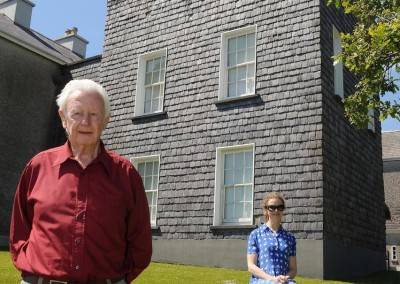 Great-great-great-grandson of Daniel O'Connell The Liberator Nicholas Fitz-Simon and his daughter Nicola pictured at the re-opening of Derrynane House in County Kerry, home of The Liberator.