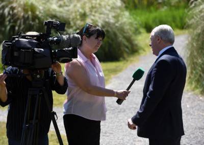 Minister of State at the Department of Transport, Tourism and Sport Michael Ring interviewed by Geraldine Harney of RTE